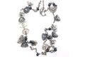 Chanel Faux Pearl Flower Necklace Long Black/Grey